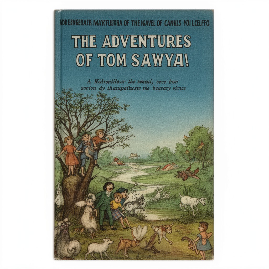 AI-generated illustration of The Adventures of Tom Sawyer
