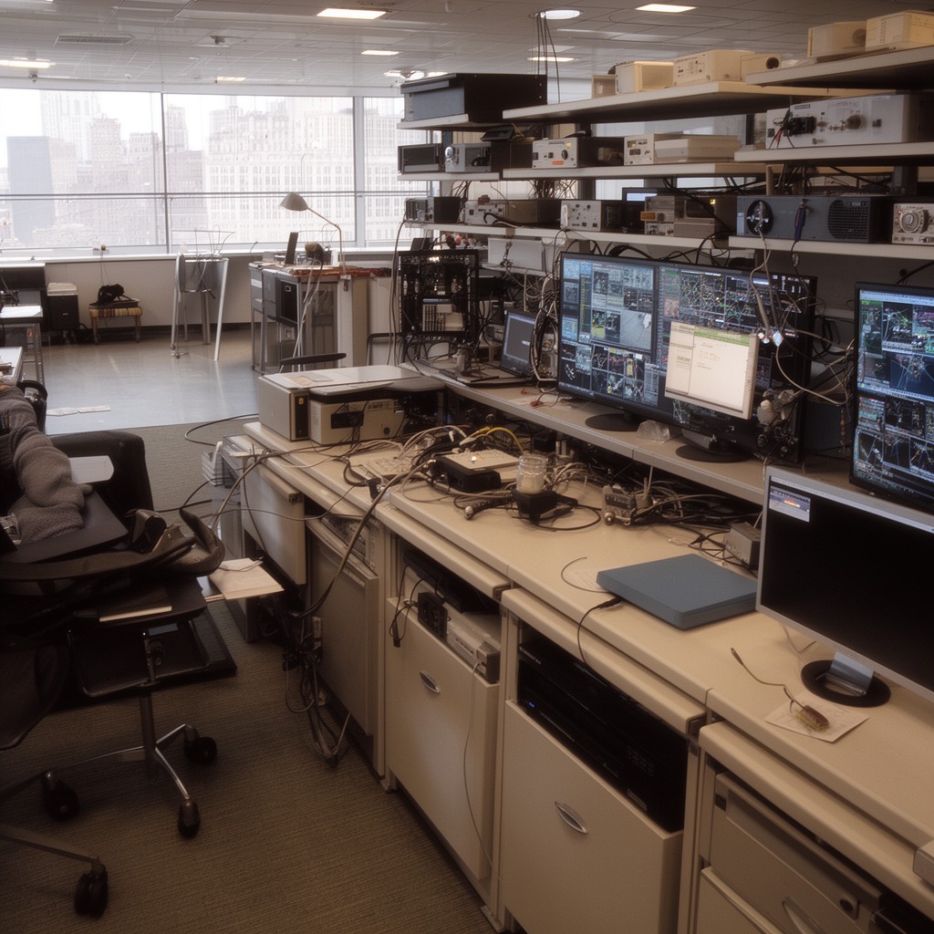 AI-generated illustration of MIT Research Laboratory of Electronics