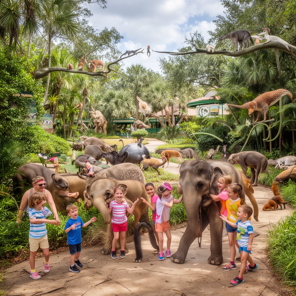 AI-generated illustration of ZooTampa at Lowry Park