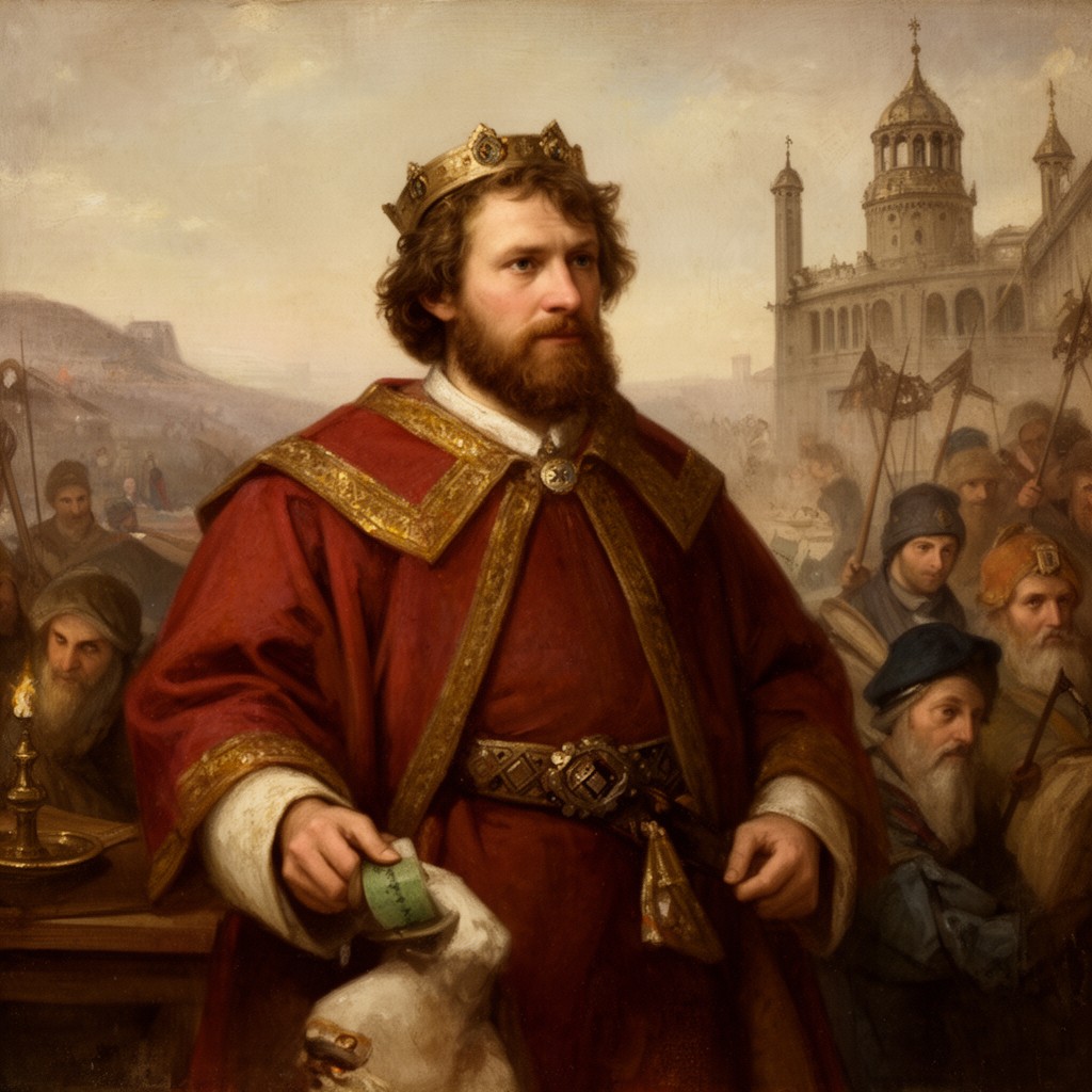 AI-generated illustration of King Alfred the Great