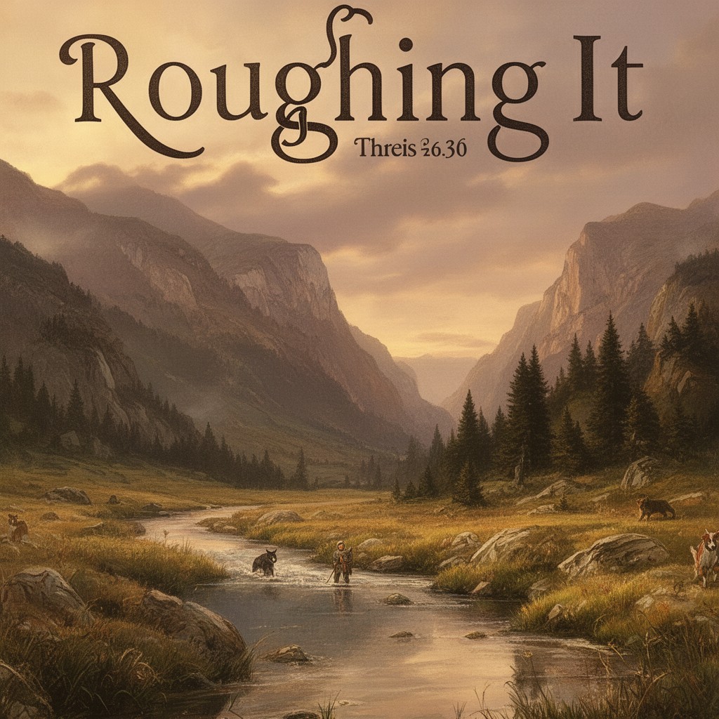 AI-generated illustration of Roughing It