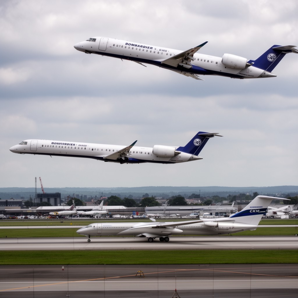 AI-generated illustration of Bombardier CRJ family