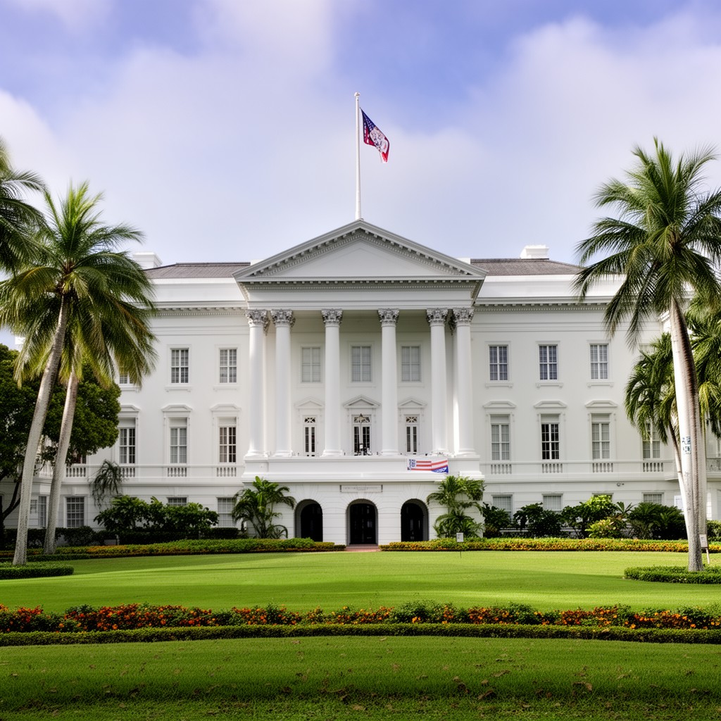 AI-generated illustration of Government House, Guam