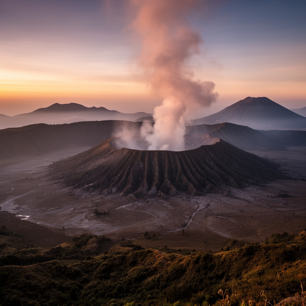 AI-generated illustration of Mount Bromo