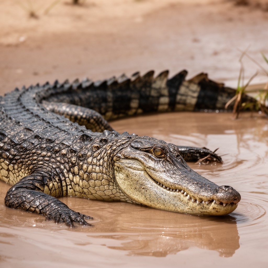 AI-generated illustration of American crocodile
