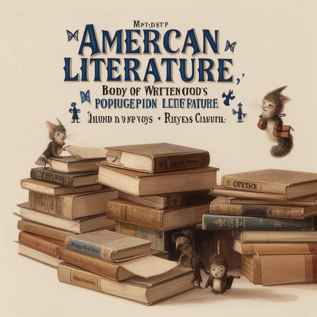 AI-generated illustration of American literature