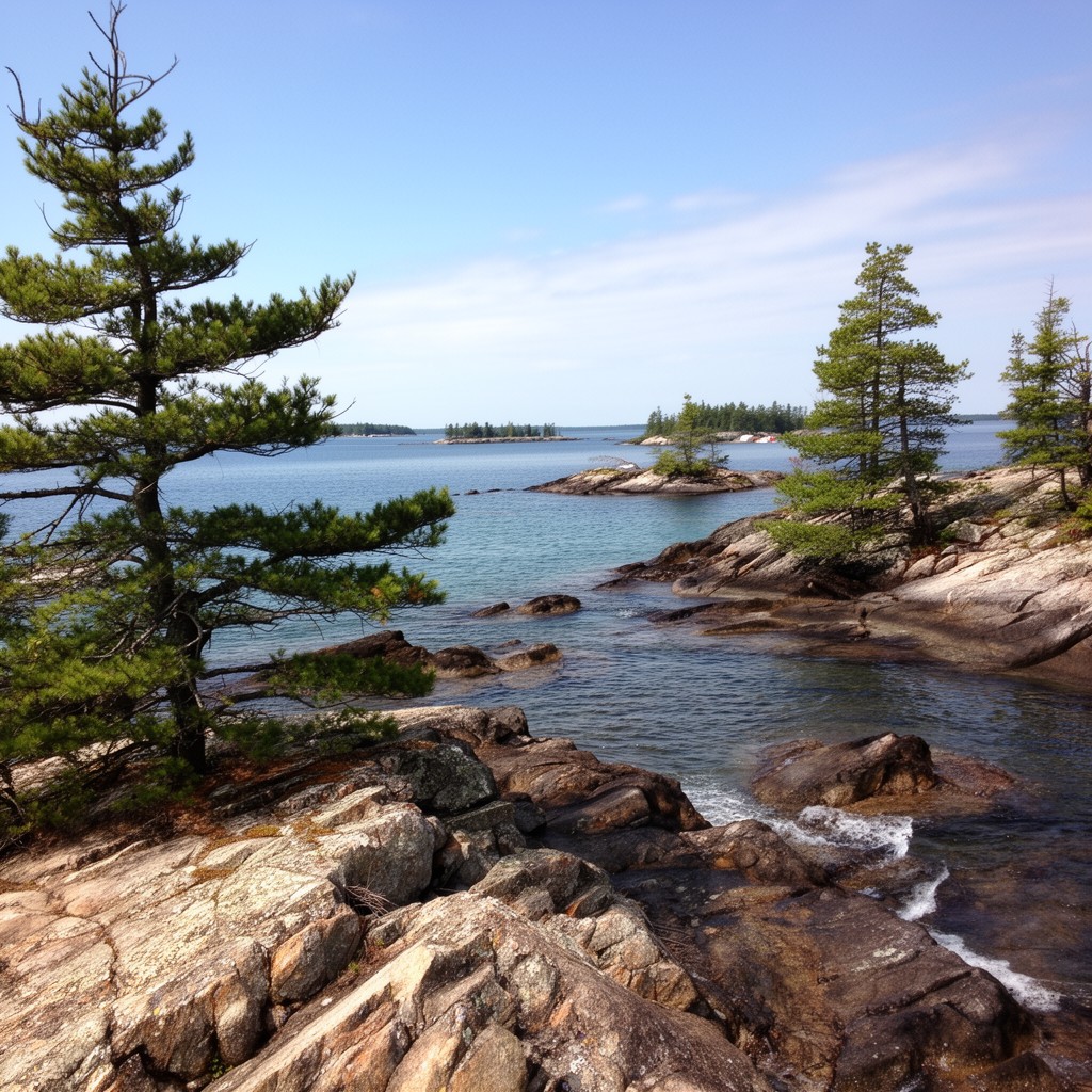 AI-generated illustration of Georgian Bay Islands National Park