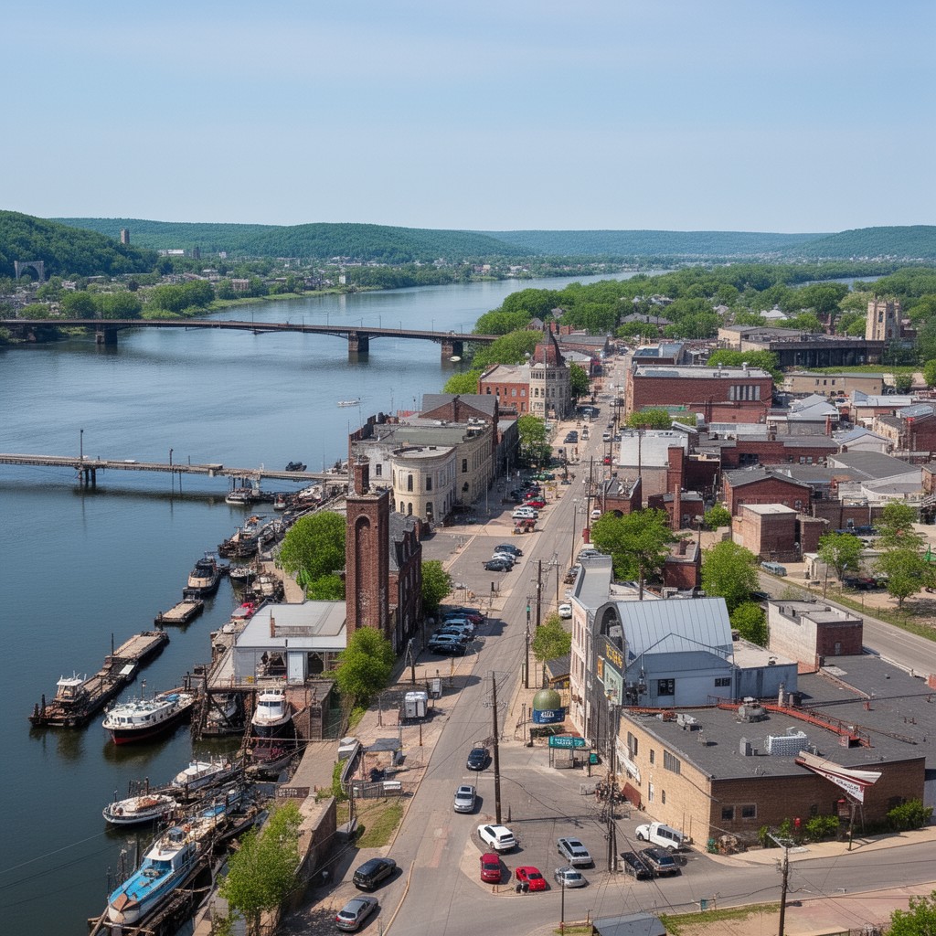 AI-generated illustration of Hannibal, Missouri, United States
