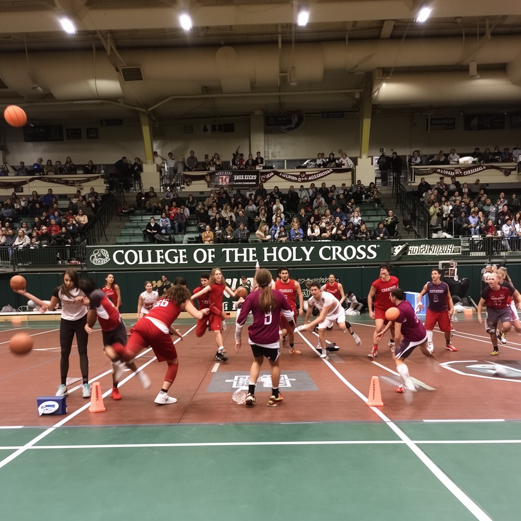 AI-generated illustration of College of the Holy Cross athletics program