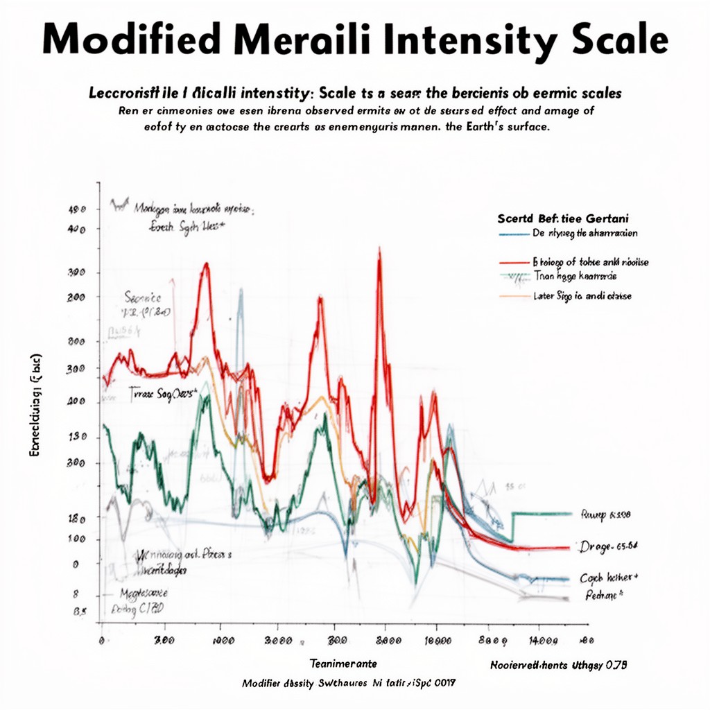 AI-generated illustration of Modified Mercalli intensity scale