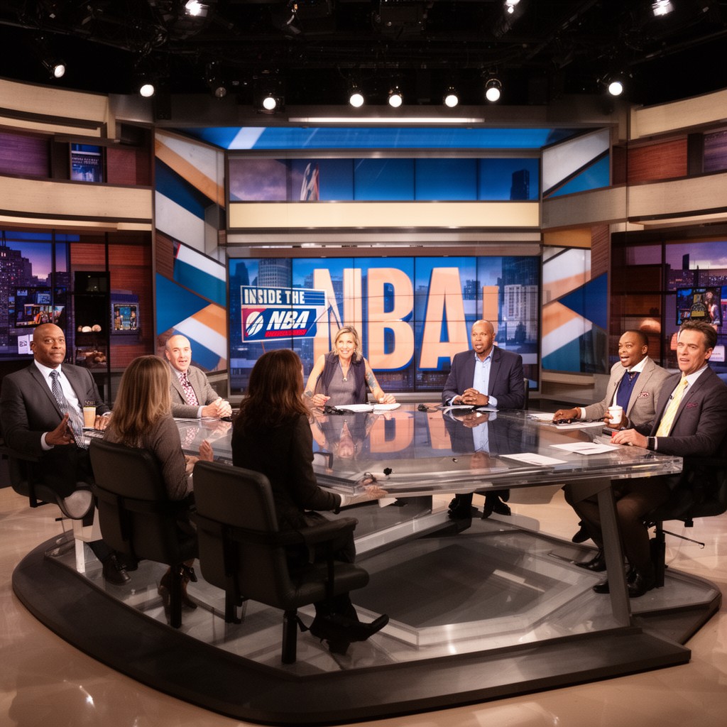 AI-generated illustration of Inside the NBA
