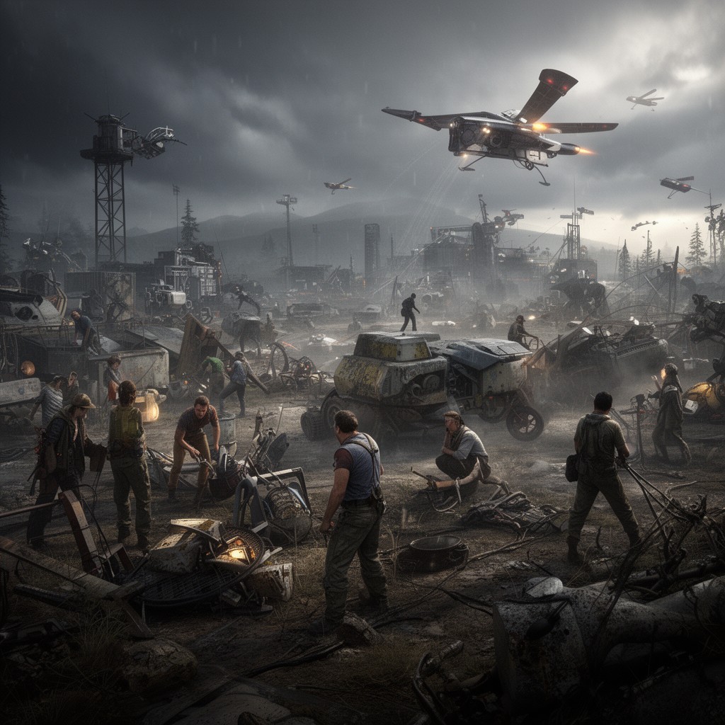 AI-generated illustration of Falling Skies