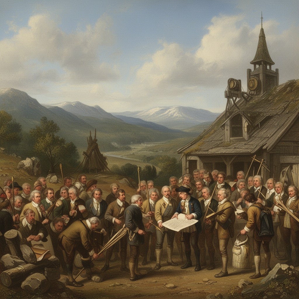 AI-generated illustration of Scottish Covenanters