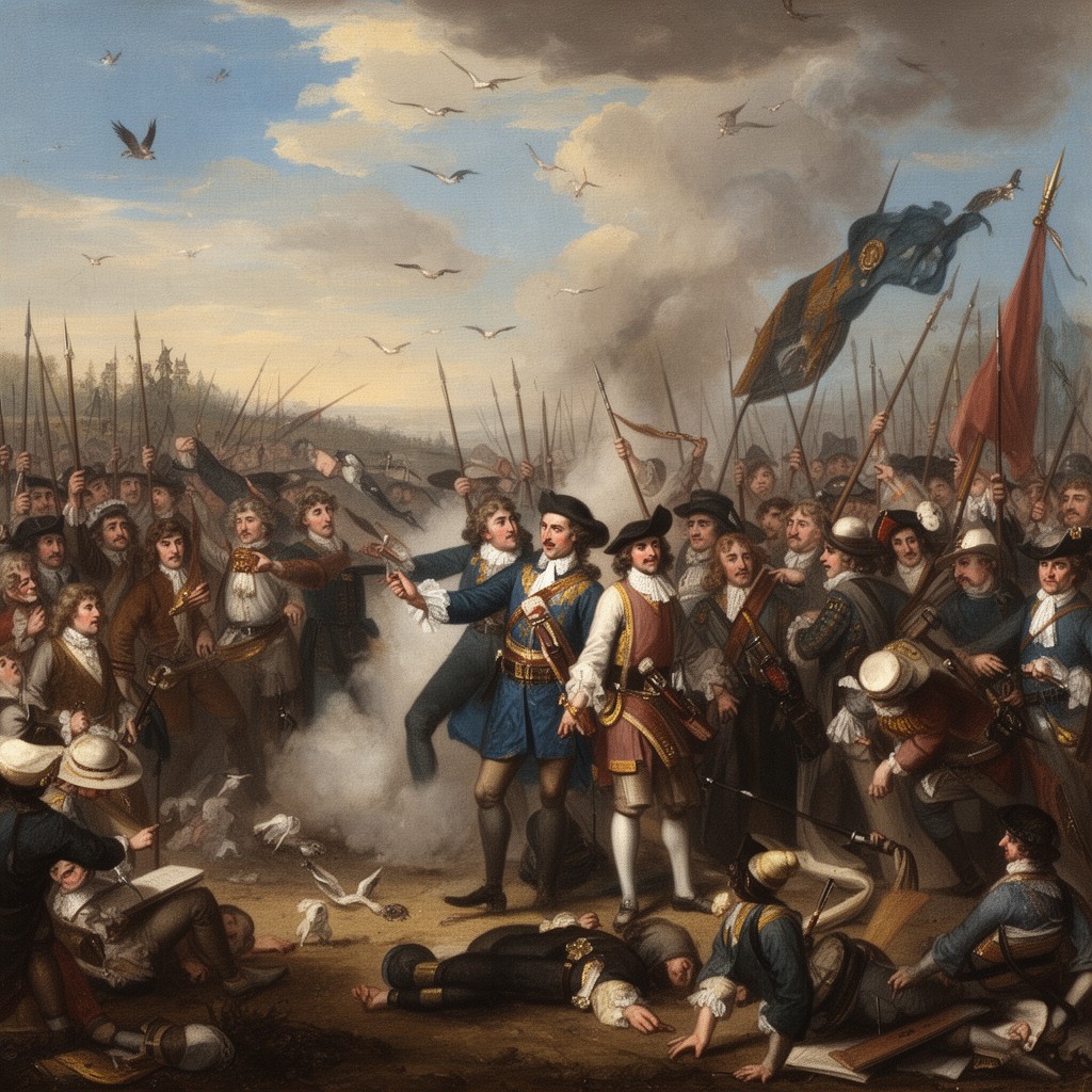 AI-generated illustration of Williamite War in Ireland