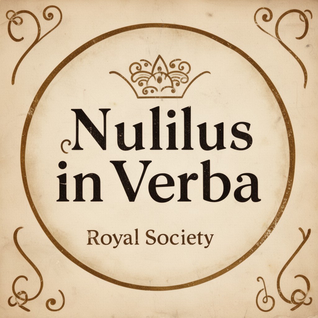 AI-generated illustration of Nullius in verba (motto of the Royal Society)
