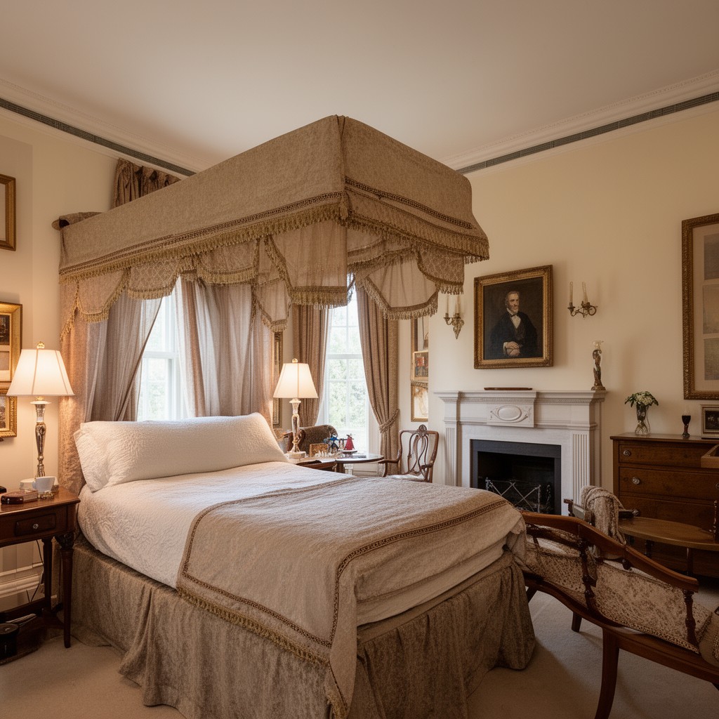 AI-generated illustration of Lincoln Bedroom