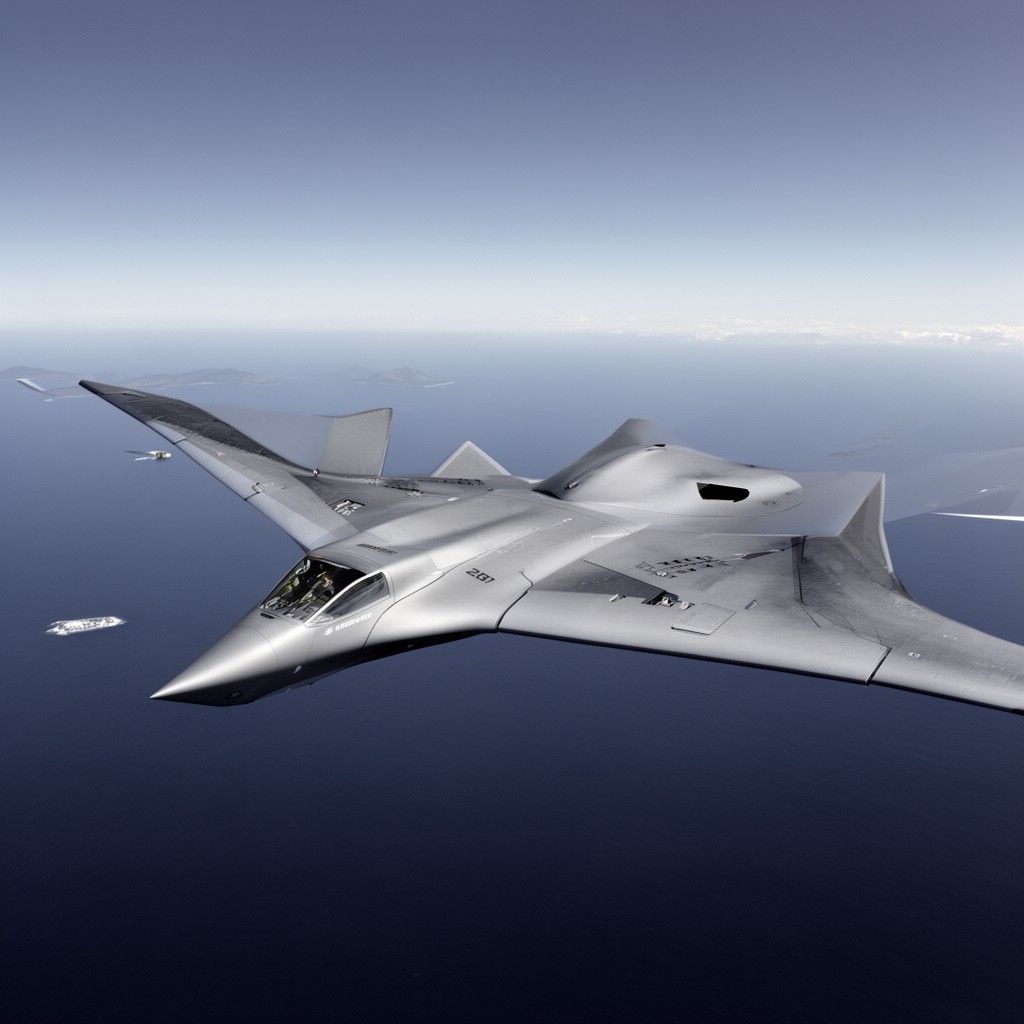 AI-generated illustration of Boeing X-48