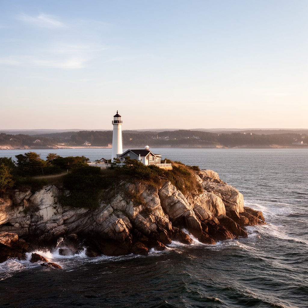 AI-generated illustration of West Chop headland