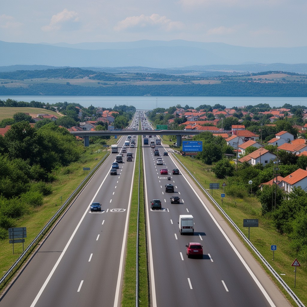 AI-generated illustration of M7 motorway