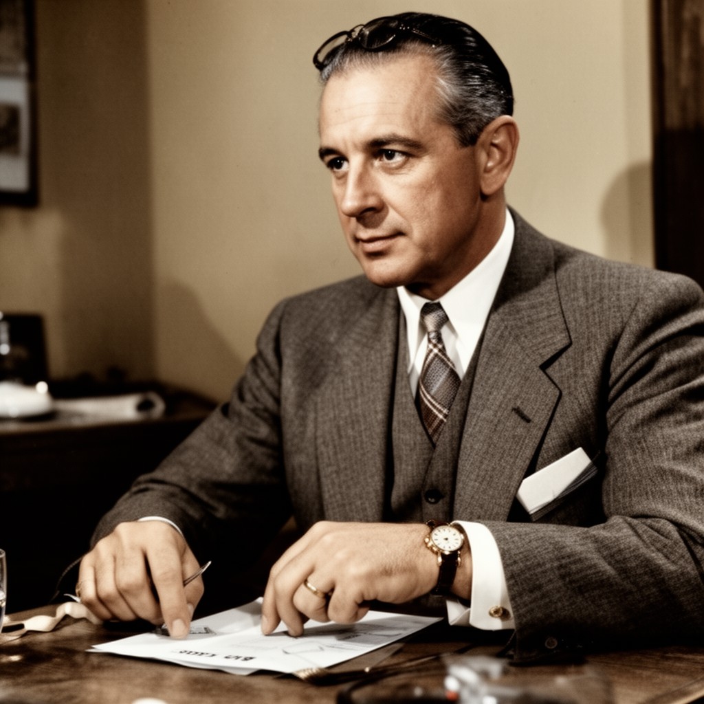 AI-generated illustration of Meyer Lansky