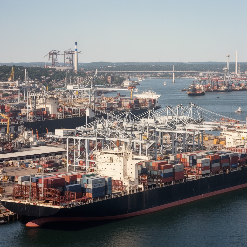 AI-generated illustration of Conley Container Terminal