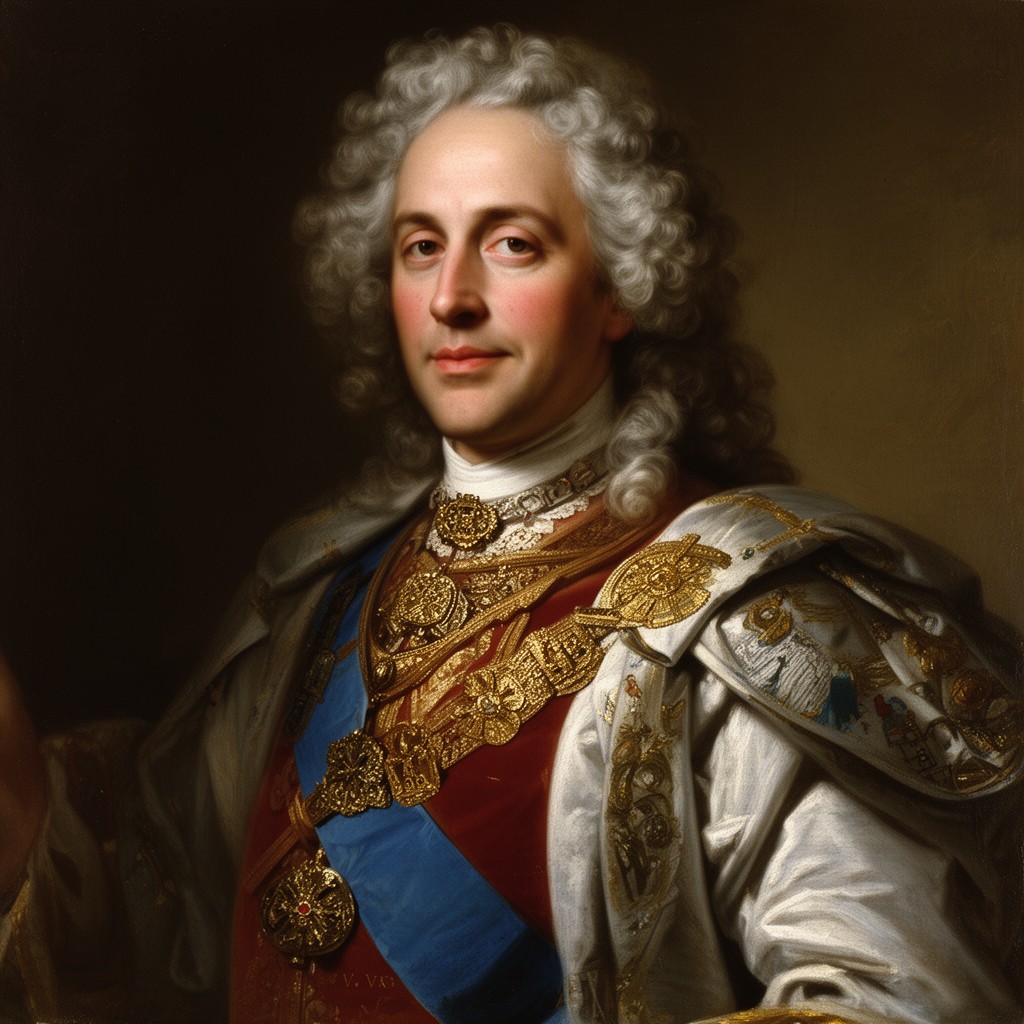 AI-generated illustration of Christian V of Denmark