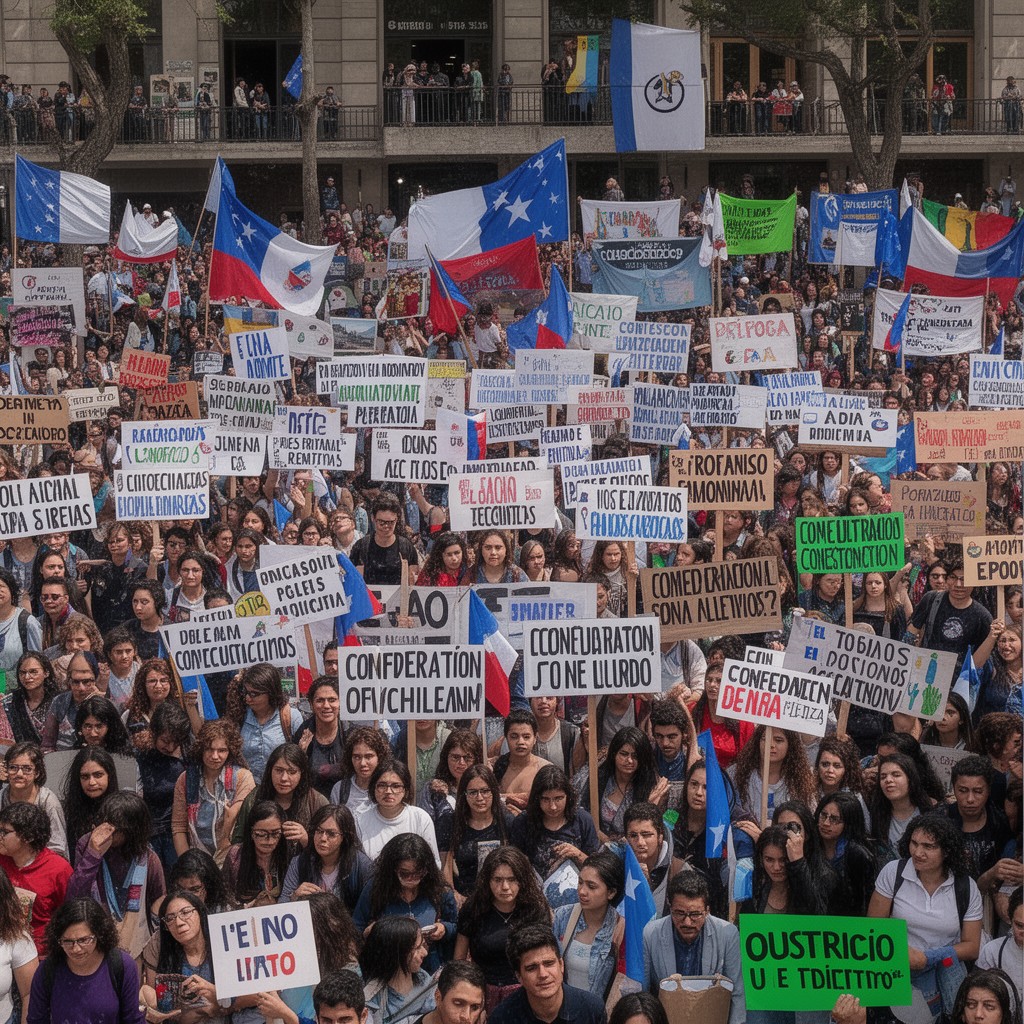AI-generated illustration of Confederation of Chilean Students