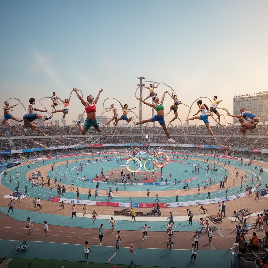 AI-generated illustration of Asian Games