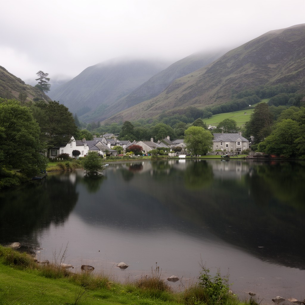 AI-generated illustration of Grasmere