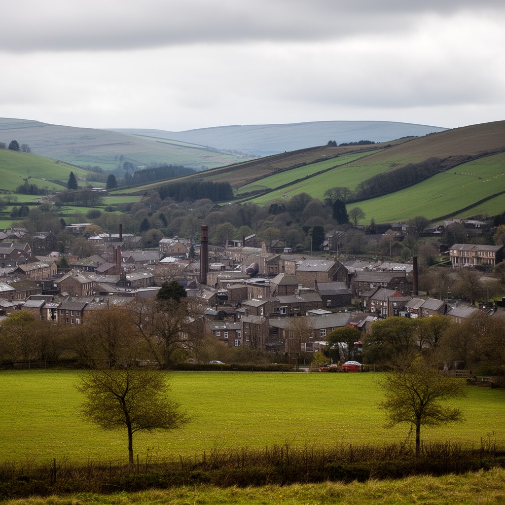 AI-generated illustration of Rossendale borough