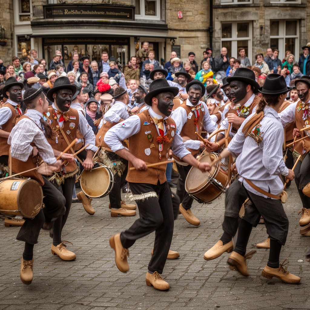 AI-generated illustration of Britannia Coconut Dancers