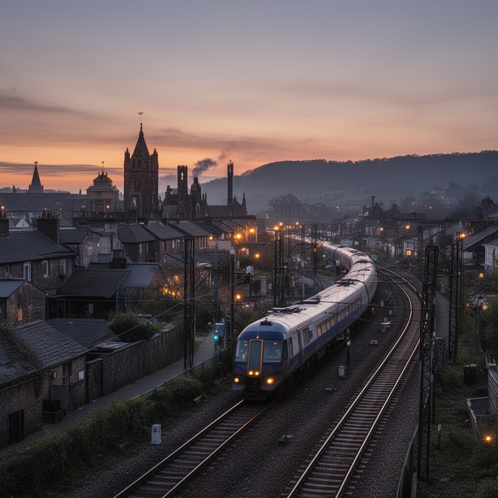 AI-generated illustration of West Coast Main Line