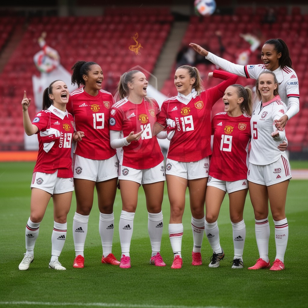 AI-generated illustration of Manchester United Women