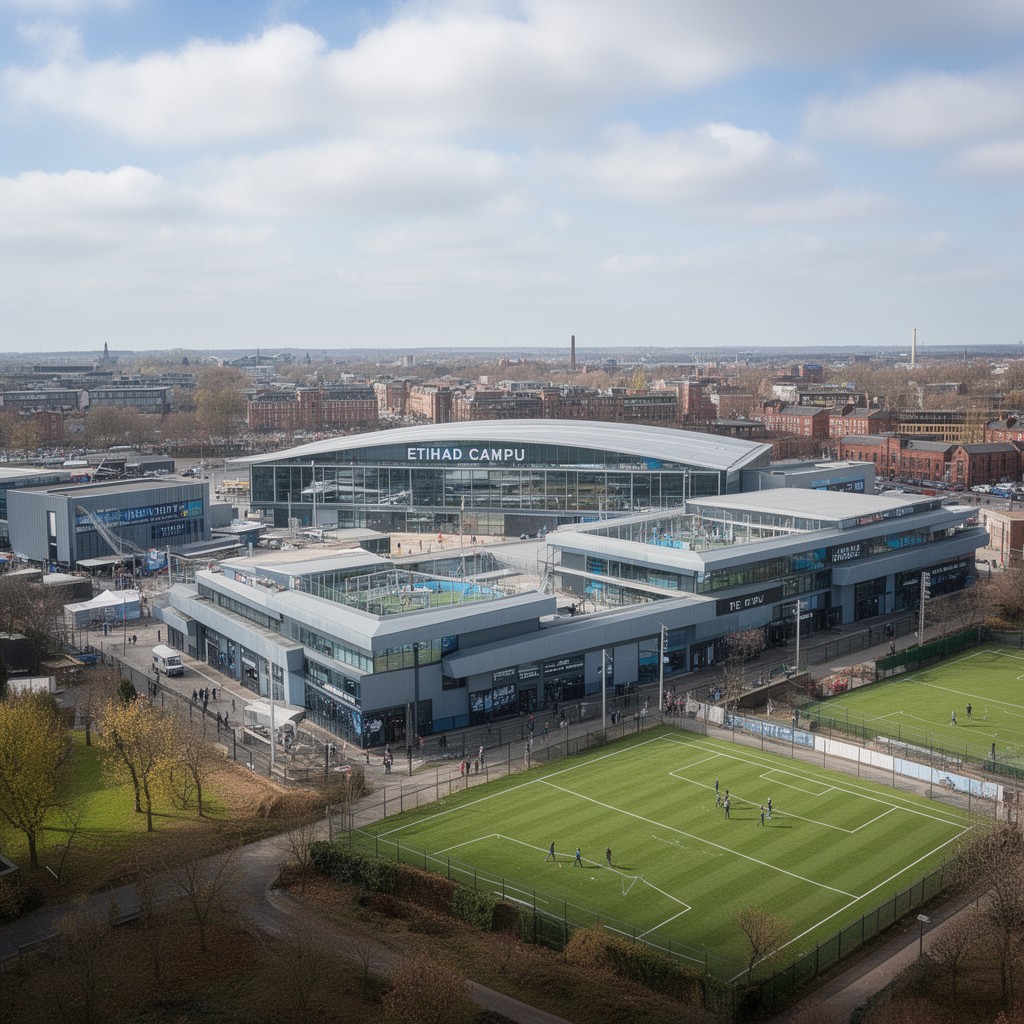 AI-generated illustration of Etihad Campus