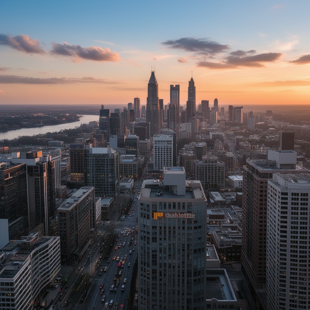 AI-generated illustration of Charlotte metropolitan area