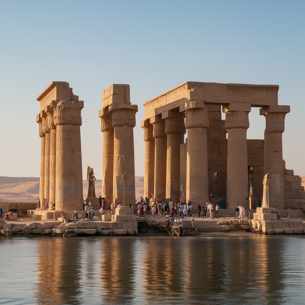AI-generated illustration of Temple of Philae