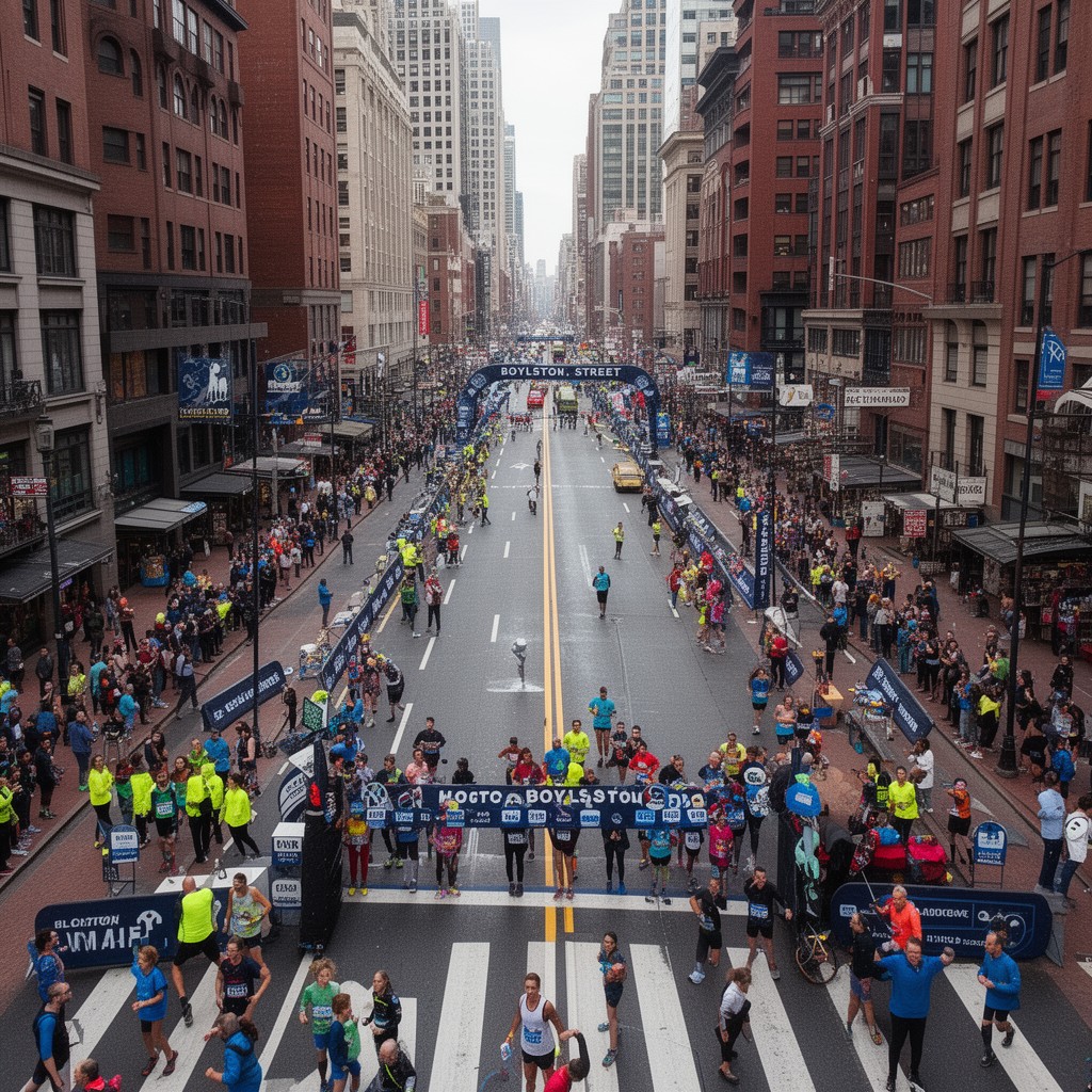 AI-generated illustration of Boylston Street, Boston