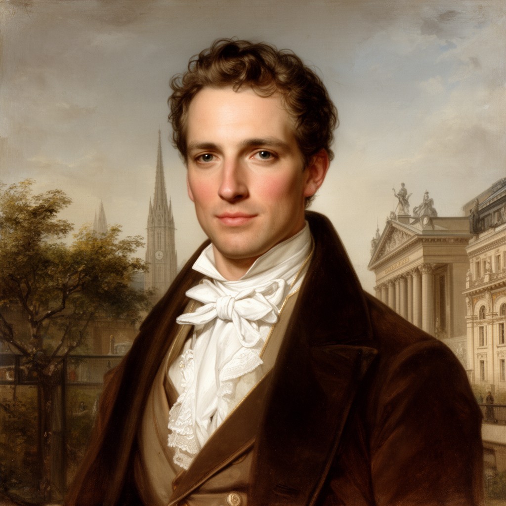 AI-generated illustration of Karl Friedrich Schinkel