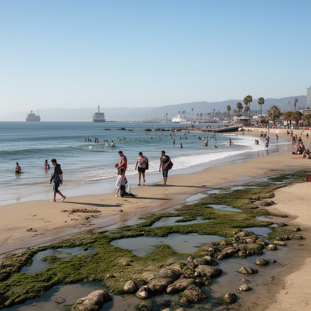 AI-generated illustration of Cabrillo Beach