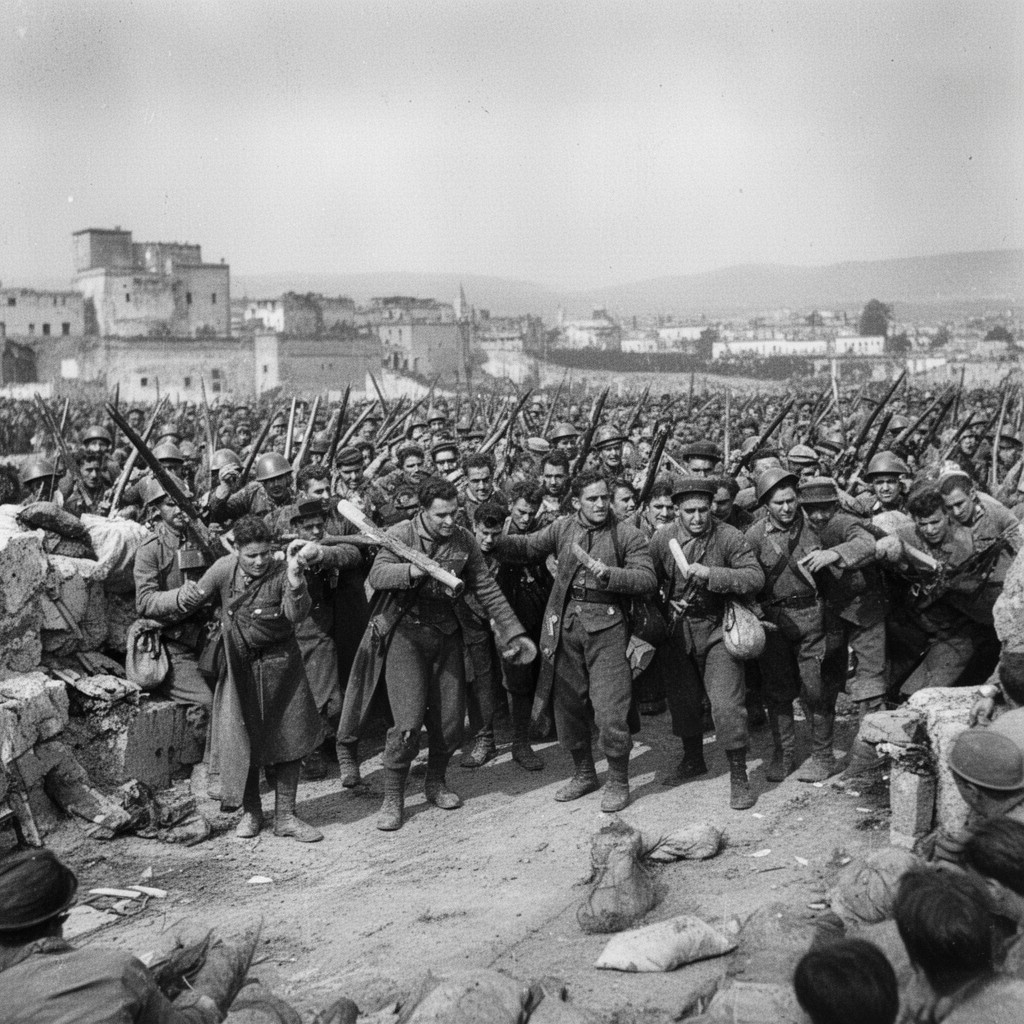 AI-generated illustration of Spanish Civil War