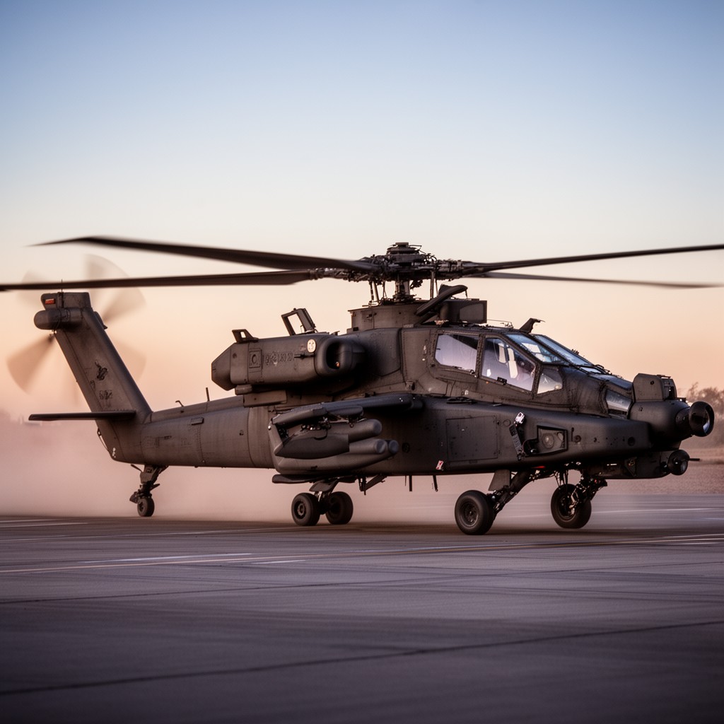 AI-generated illustration of Boeing AH-64 Apache