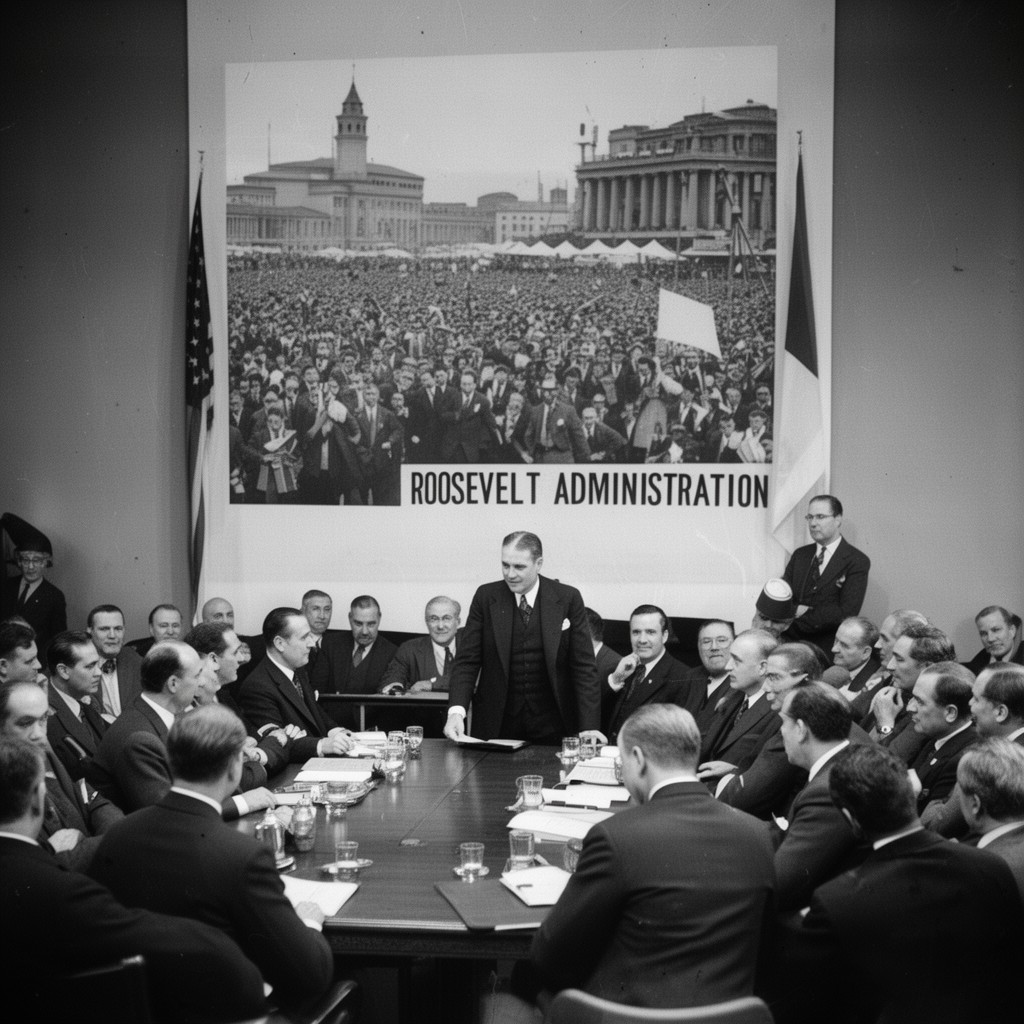 AI-generated illustration of Roosevelt administration