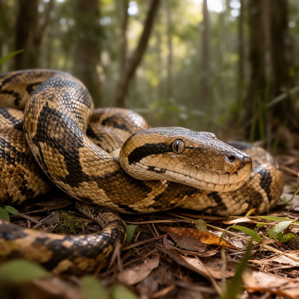AI-generated illustration of Burmese python