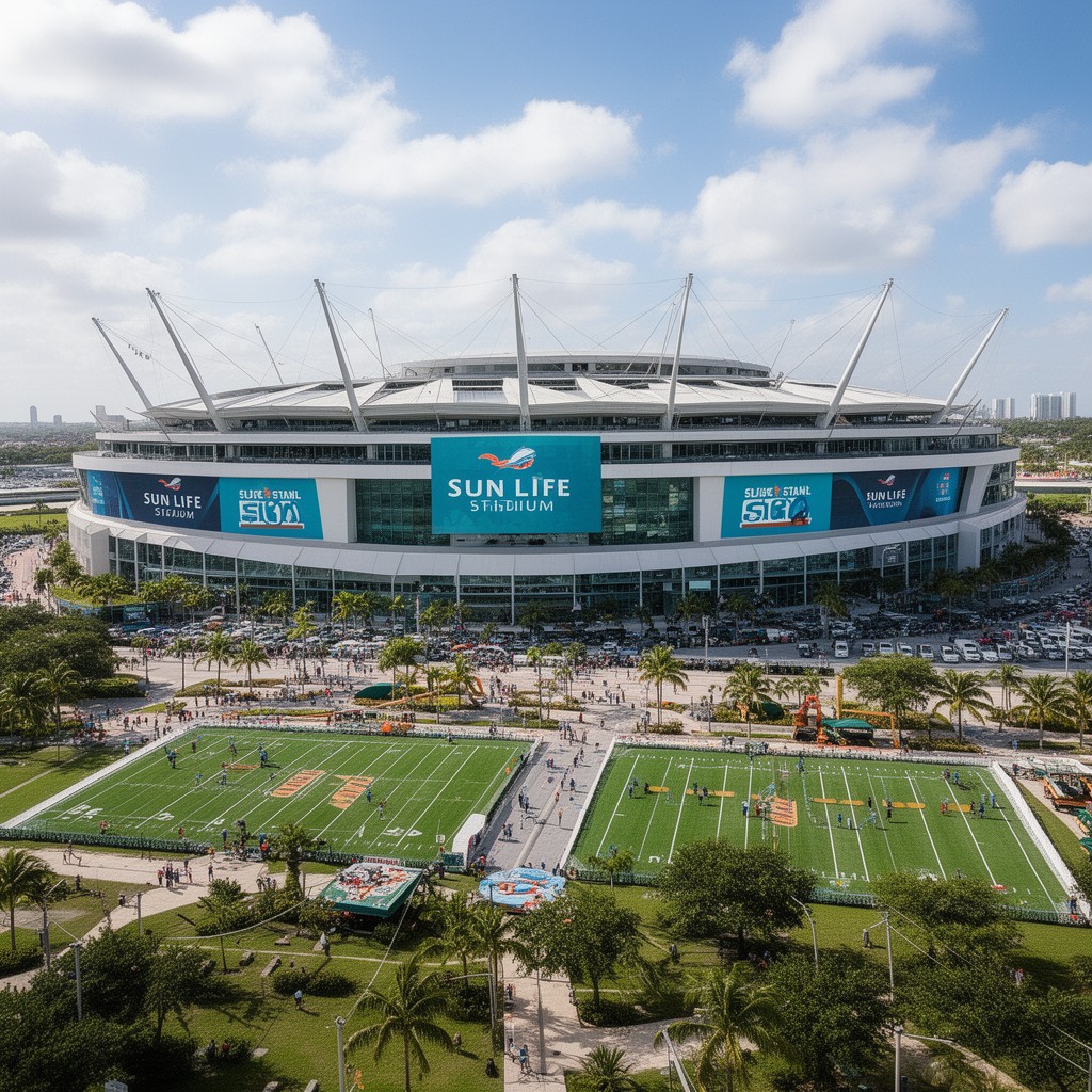 AI-generated illustration of Sun Life Stadium