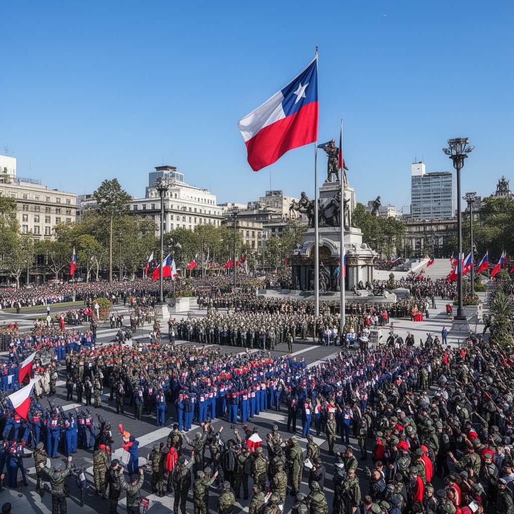 AI-generated illustration of Parada Militar de Chile