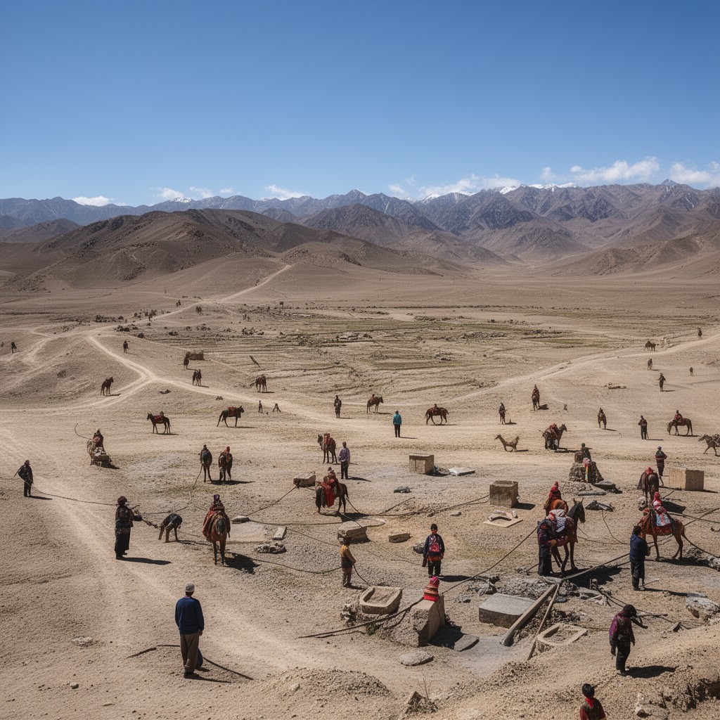 AI-generated illustration of Xinjiang