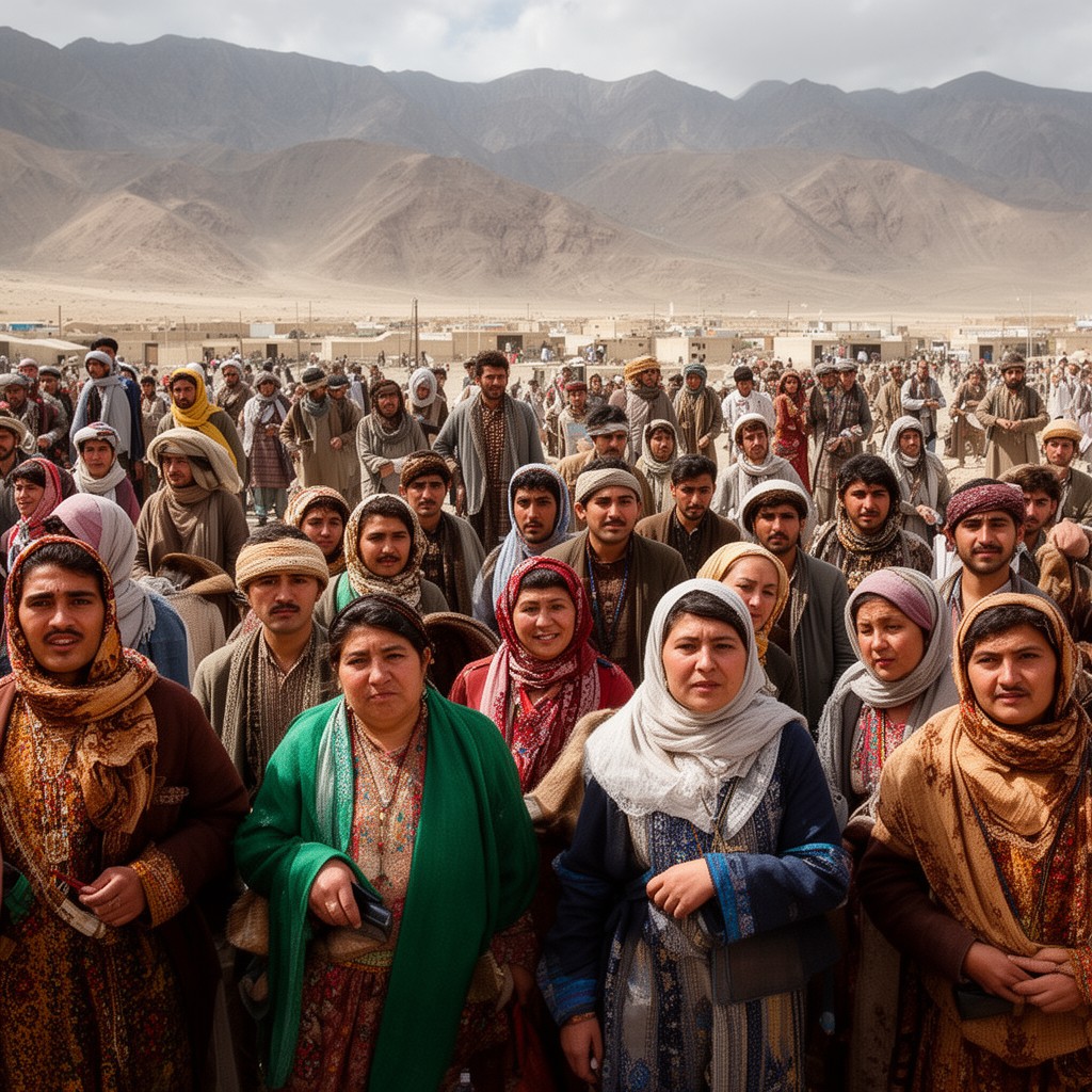 AI-generated illustration of Hazaras