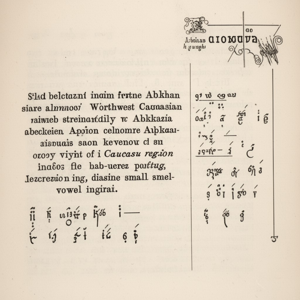 AI-generated illustration of Abkhaz language