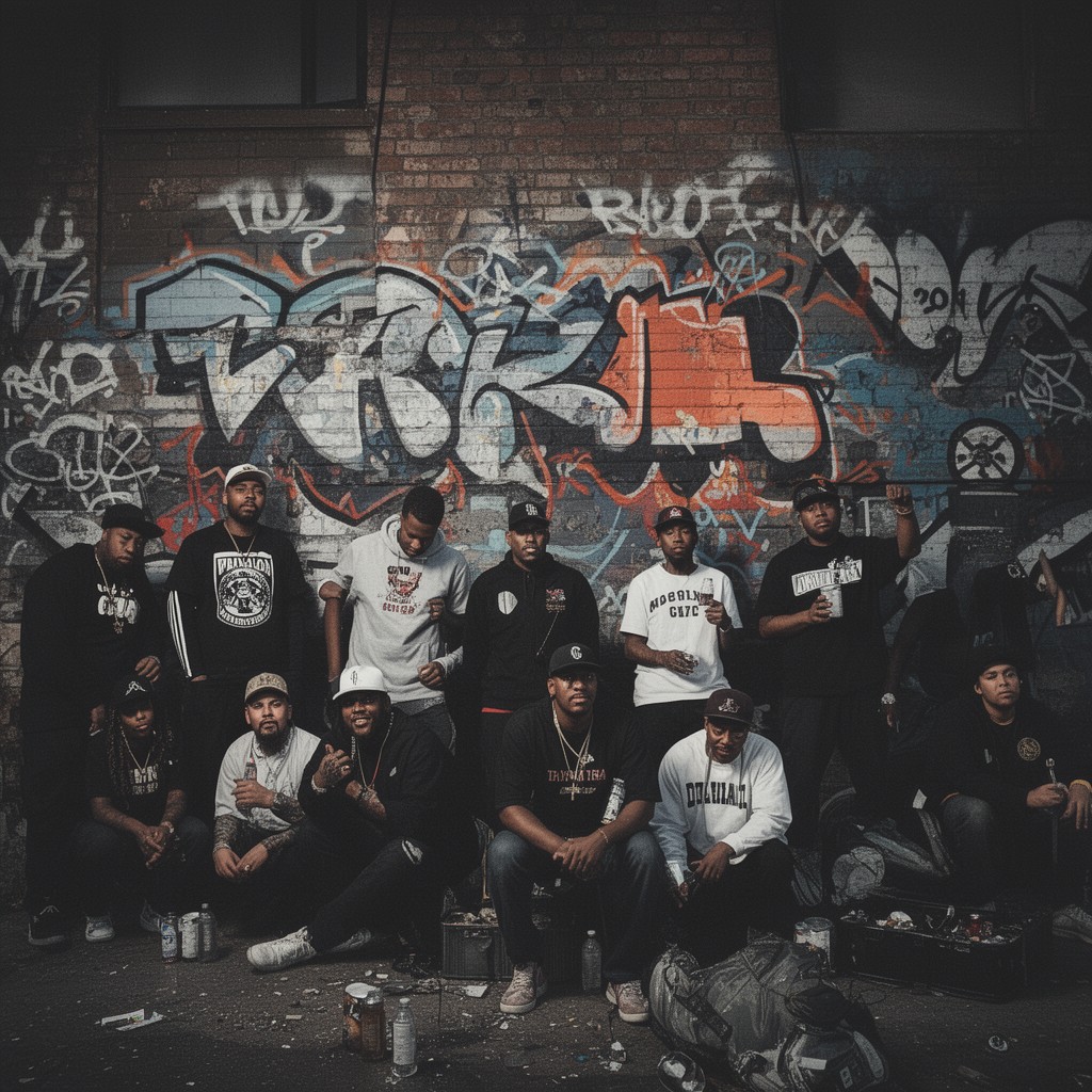 AI-generated illustration of East Coast hip hop