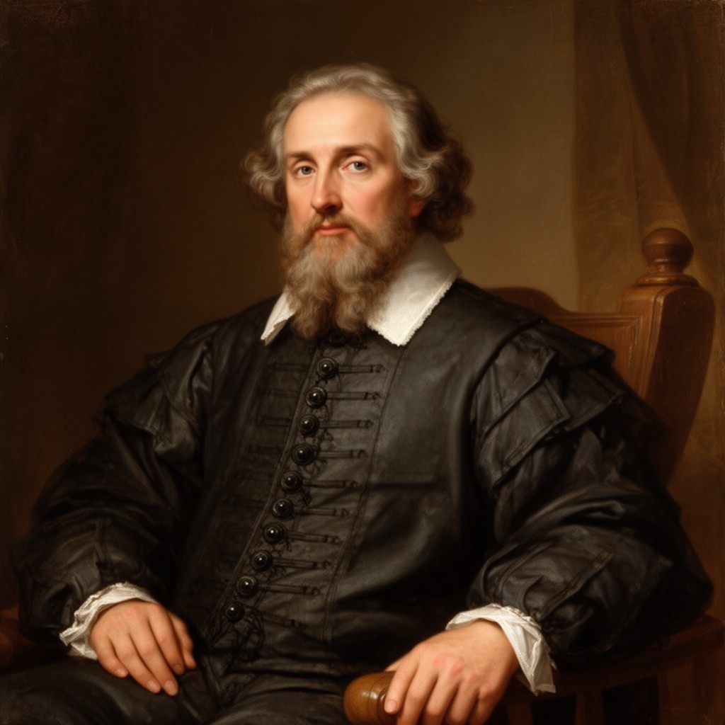 AI-generated illustration of John Milton